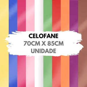 Papel Celofane Pacote Com 50 Folhas 70X85cm VMP