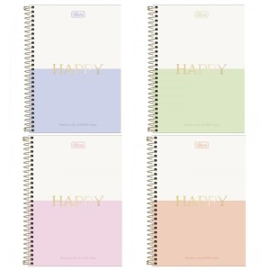 Caderno 1/4 Espiral Pequeno Happy TILIBRA