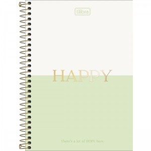 Caderno 1/4 Espiral Pequeno Happy TILIBRA