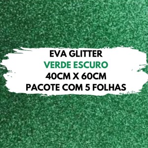 Eva Glitter 40X60cm Pacote Com 5 Folhas
