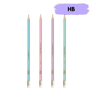 Lápis Preto HB Com Borracha Happy - TILIBRA