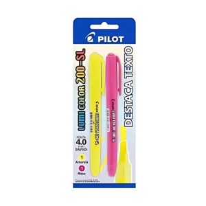 KIT Marca Texto Amarelo | Rosa Lumi Color 200-SL Blister - PILOT