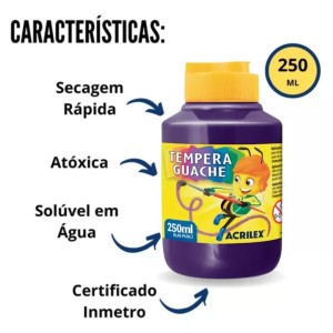 Guache 250ml Violeta ACRILEX