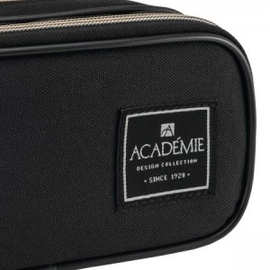 Estojo Triplo Grande Academie Preto TILIBRA