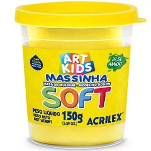 Massinha Base Amido 150gr Amarelo Limao Soft ACRILEX