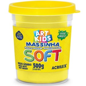 Massinha Base Amido 500gr Amarelo Limao Soft ACRILEX
