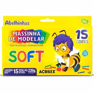 Massinha Base Amido 15 Cores 220g Soft ACRILEX