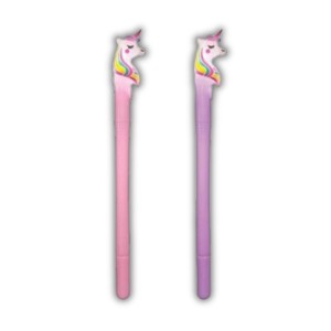 Caneta Gel 0.5mm Preto Unicórnio Que Acende TILIBRA