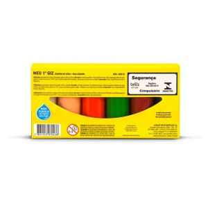 Giz de Cera 12 Cores Meu 1º Giz ACRILEX