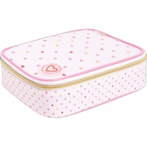 ESTOJO BOX GRANDE ACADEMIE CORAÇÃO METALIZADO TILIBRA