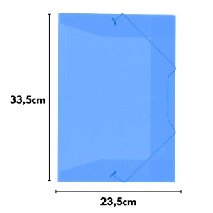 Pasta Plastica Com Elastico Oficio Fina Azul ACP