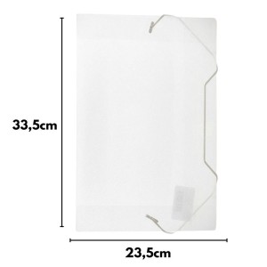 Pasta Plastica Com Elastico Oficio Fina Cristal ACP