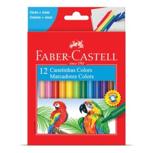 Canetinha Hidrografica 12 Cores FABER CASTELL