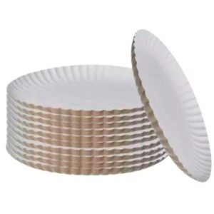 Prato de Papelão Branco Nº02 Diametro 15cm Pacote com 50 Unidades