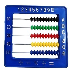 Ábaco Fechado Contador Pequeno Com 50 Bolinhas De Plástico KAZ