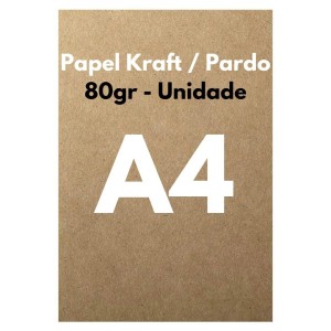 Papel Kraft / Pardo A4 - UNIDADE