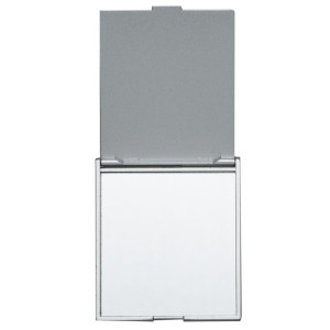 Espelho de Bolsa Portátil Quadrado Prata