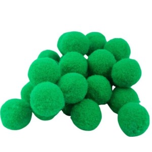 Pompom Sintético Verde 40mm com 50 Unidades