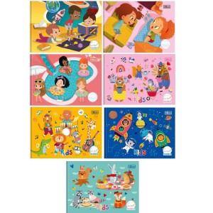 CADERNO CALIGRAFIA BROCHURA 40FLS HORIZONTAL CAPA DURA SAPECA TILIBRA