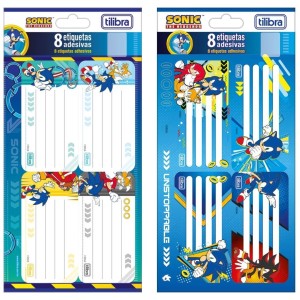 ETIQUETA ESCOLAR C/08 SONIC TILIBRA