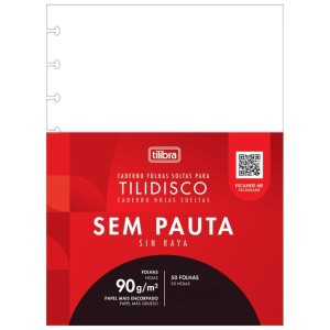 Bloco Universitário Folhas Soltas 50fls Sem Pauta Tilidisco Tilibra