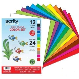 BLOCO, CRIATIVO, LISO, A3, 12 CORES, 24 FOLHAS, 110GR, 297X420MM, COLOR SET, ECOCORES, RIDET, NOVAPRINT, REF.010002, PAPELARIA, ESCOLA, AULAS, VOLTA A