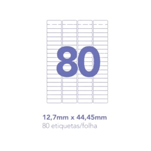 Etiqueta 80 Por Folha - UNIDADE
