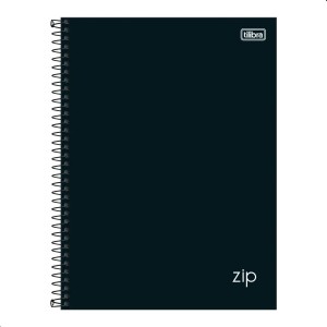 ML Caderno Universitario 1 Materia 80 Fls Zip Preto Tilibra Espiral 