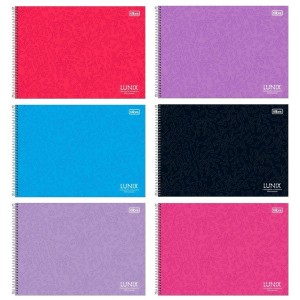 Caderno de Desenho Milimetrado 60fls Lunix Cores Capa Dura TILIBRA