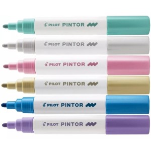 CANETA PILOT PINTOR 1.4MM C/6 CORES METALICAS