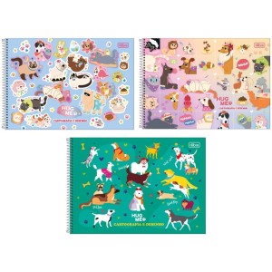 Caderno Desenho 80fls HUg Me Capa Dura TILIBRA