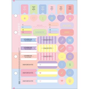 Bloco Fichário Colegial 80fls Happy Tiliflex TILIBRA