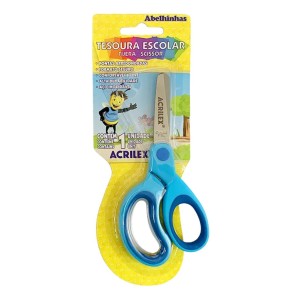 Tesoura Escolar 13cm Bicolor ACRILEX