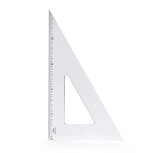 ESQUADRO 60º 26 CM COM ESCALA ACRILICO WALEU