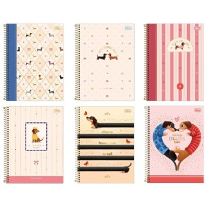 Caderno Espiral Universitário 1 Matéria Brownie 80 Folhas TILIBRA