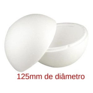 BOLA DE ISOPOR 125MM BIPARTIDA- UNIDADE