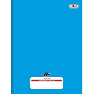CADERNO CALIGRAFIA BROCHURA UNIVERSITARIO 96FLS CAPA DURA D+ AZUL TILIBRA