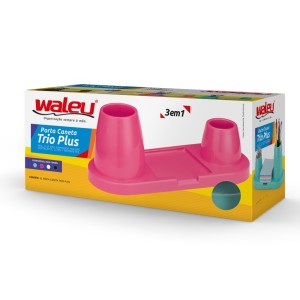 PORTA LAPIS/CLIPS/LEMBRETE 3em1 PINK WALEU