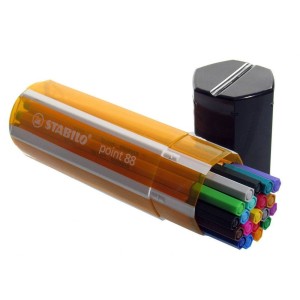 CANETA HIDROGRAFICA 0.4MM TUBO C/20 CORES 88/20-1 STABILO