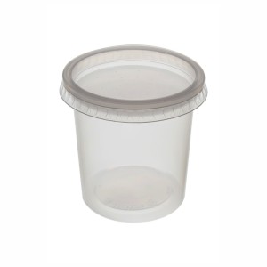 POTE PLASTICO DESCARTAVEL 500ML C/TAMPA TRANSPARENTE COPAZA