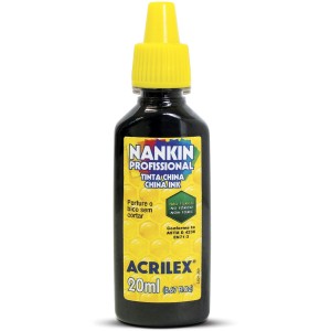 TINTA NANKIN 20ML PRETO ACRILEX