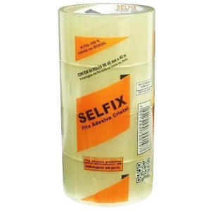 FITA EMBALAGEM TRANSPARENTE 45X40 C/4 ROLOS SELFIX FITPEL